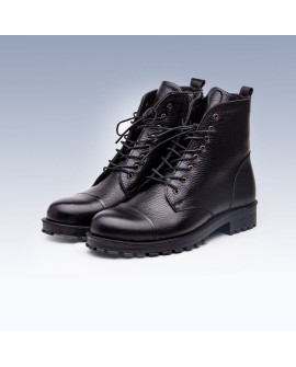 Boy Uzatan Kışlık Siyah %Deri Bot