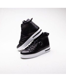 Boy Uzatan Comforlu Taban SİYAH  Deri Bot