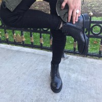 Boy Uzatan Ayakkabı  Kışlık Bot Siyah DERİ