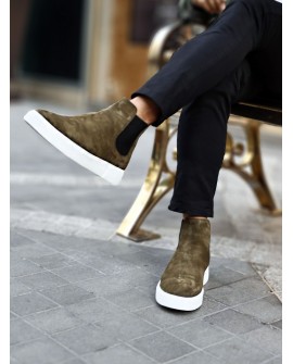 NatureLux Erkek Hakiki Süet Yeşil Bot